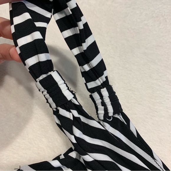 NWT WHBM Empire Waist Black Striped Maxi Tank Dress - Picture 3 of 8